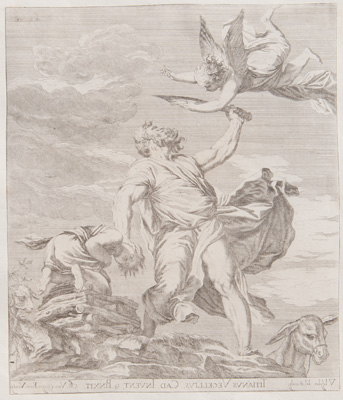 Titian etching from 1682 THE SACRIFICE OF ISAAC